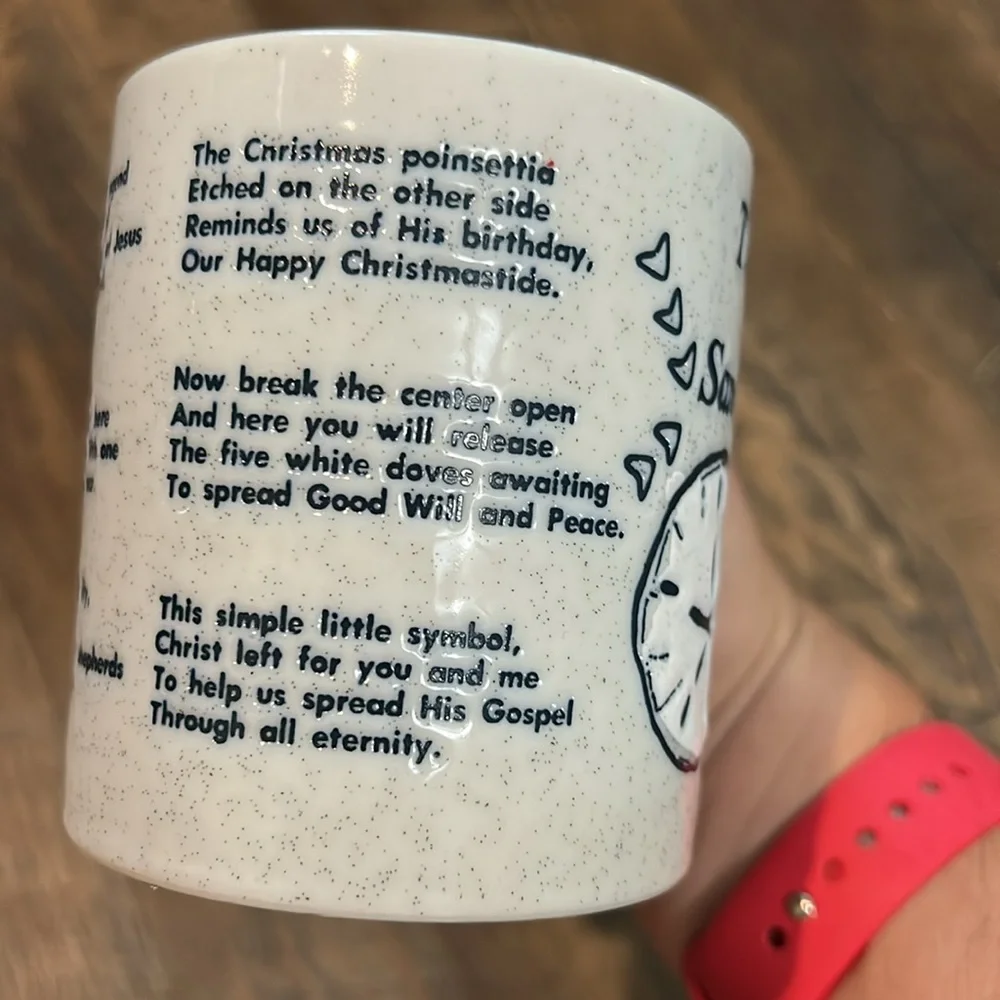 The Legend of Sand‎ Dollar Coffee Tea Mug Cup Vintage Nice Condition! Made Japan